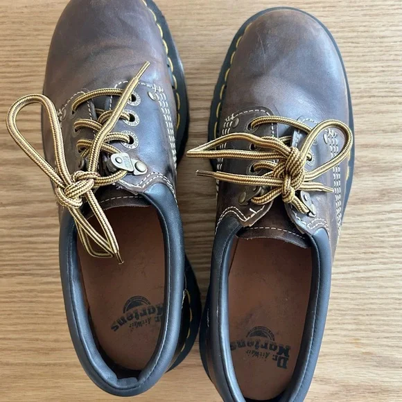 Dr. Martens Quad 8053 Dark Brown Leather Platforms - Picture 3 of 6